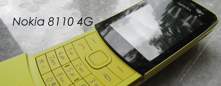 Das Nokia 8110 4G Schiebehandy Ausschnitt