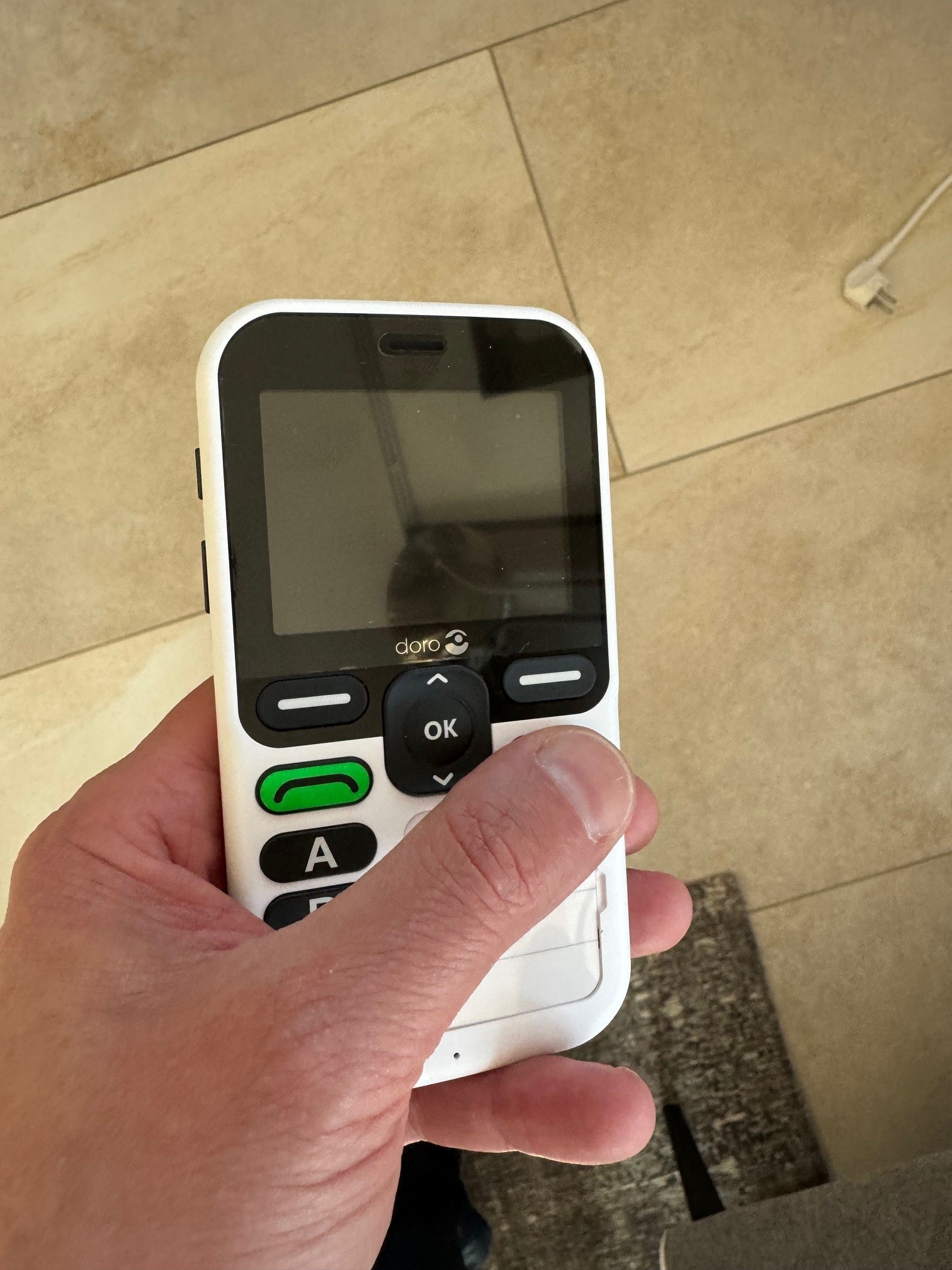 Das Doro Leva X10 in der Hand
